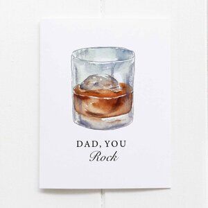 Dad You Rock Father's Day Bourbon Whiskey Greeting Card